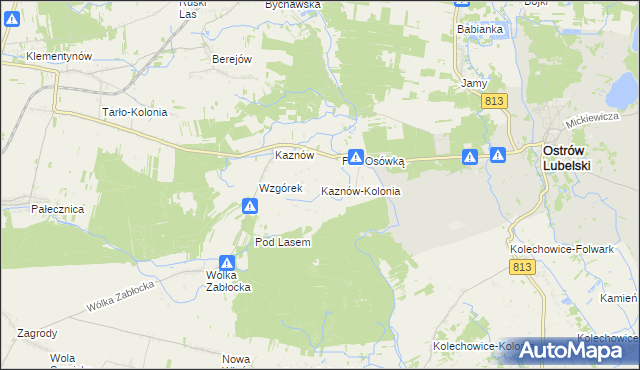 mapa Kaznów-Kolonia, Kaznów-Kolonia na mapie Targeo