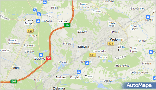 mapa Kobyłka, Kobyłka na mapie Targeo