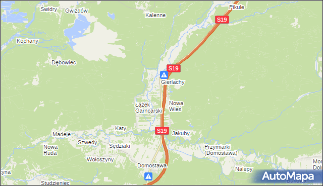 mapa Łążek Ordynacki, Łążek Ordynacki na mapie Targeo