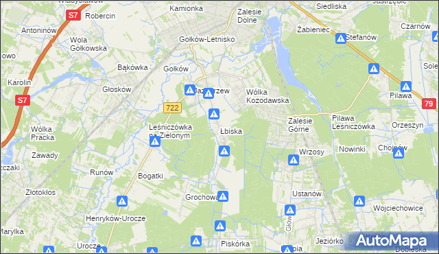 mapa Łbiska, Łbiska na mapie Targeo