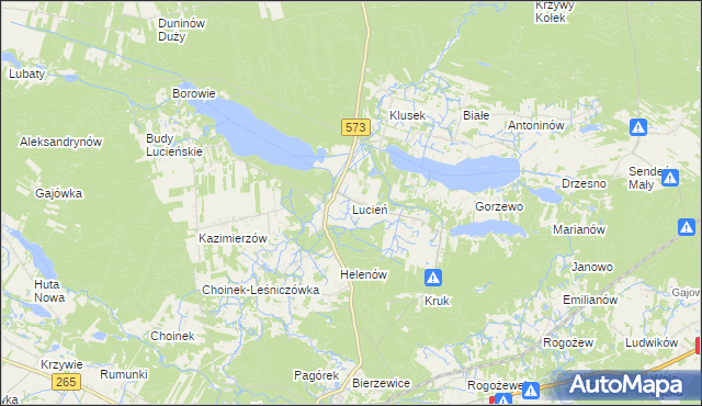 mapa Lucień, Lucień na mapie Targeo