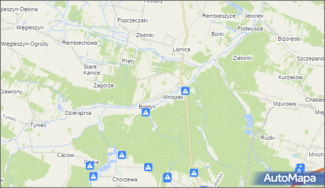 mapa Mniszek gmina Małogoszcz, Mniszek gmina Małogoszcz na mapie Targeo