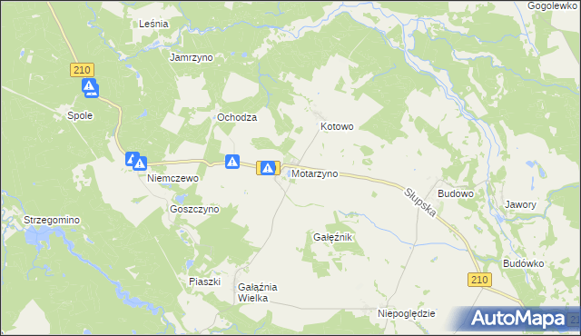 mapa Motarzyno, Motarzyno na mapie Targeo