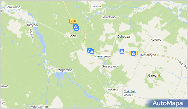 mapa Niemczewo gmina Dębnica Kaszubska, Niemczewo gmina Dębnica Kaszubska na mapie Targeo