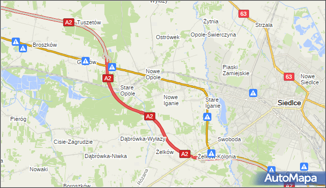 mapa Nowe Iganie, Nowe Iganie na mapie Targeo