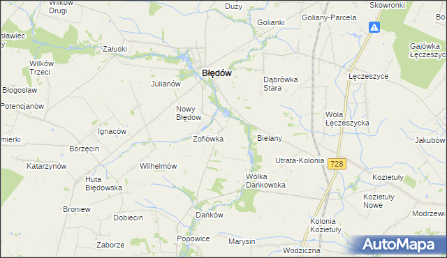 mapa Oleśnik gmina Błędów, Oleśnik gmina Błędów na mapie Targeo