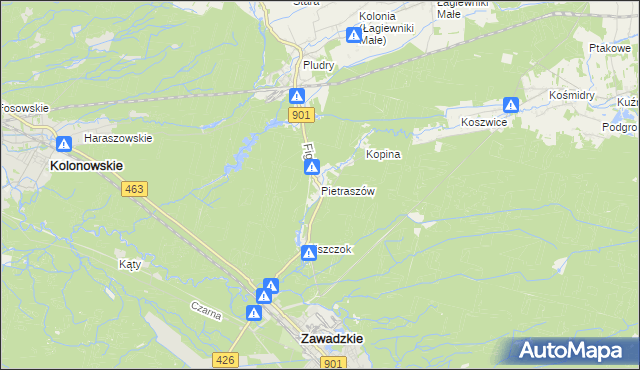 mapa Pietraszów, Pietraszów na mapie Targeo