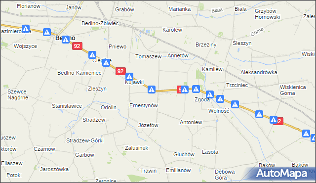 mapa Plecka Dąbrowa, Plecka Dąbrowa na mapie Targeo