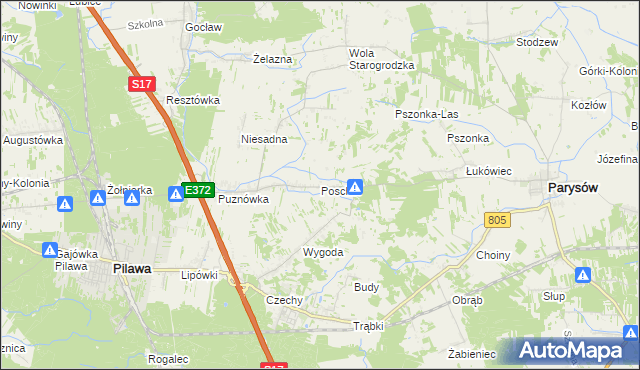 mapa Poschła, Poschła na mapie Targeo