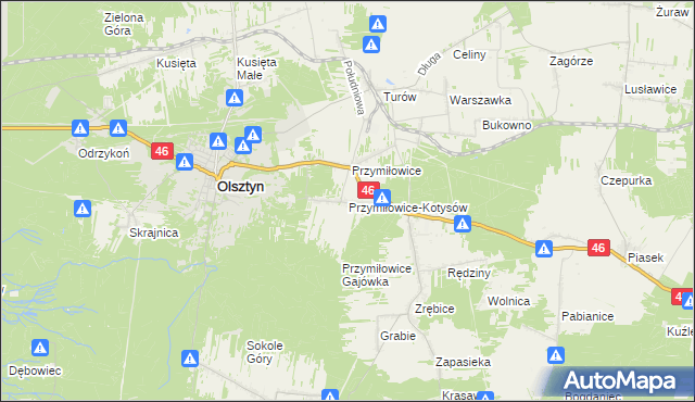 mapa Przymiłowice-Kotysów, Przymiłowice-Kotysów na mapie Targeo