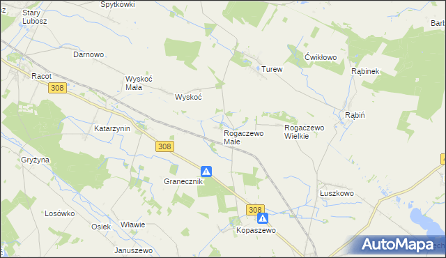 mapa Rogaczewo Małe, Rogaczewo Małe na mapie Targeo