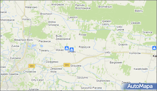 mapa Rzęszyce, Rzęszyce na mapie Targeo