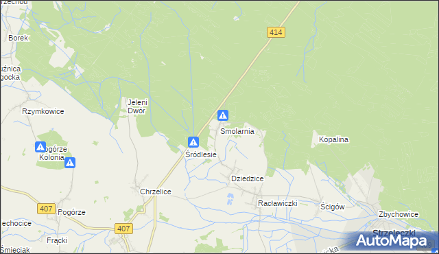 mapa Smolarnia gmina Strzeleczki, Smolarnia gmina Strzeleczki na mapie Targeo
