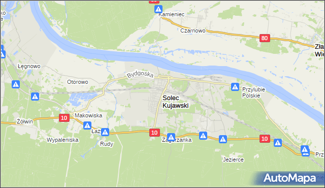 mapa Solec Kujawski, Solec Kujawski na mapie Targeo