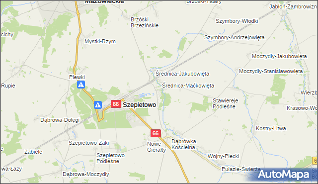 mapa Średnica-Pawłowięta, Średnica-Pawłowięta na mapie Targeo