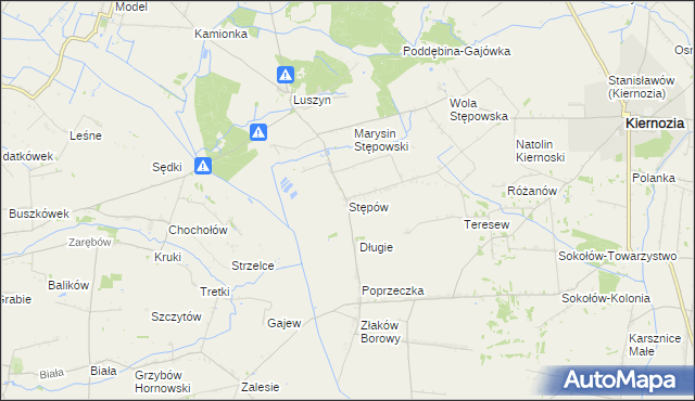 mapa Stępów, Stępów na mapie Targeo