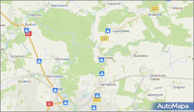 mapa Swochowo gmina Słupsk, Swochowo gmina Słupsk na mapie Targeo