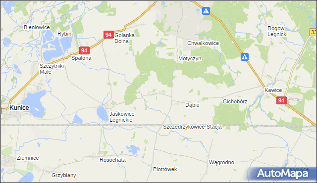 mapa Szczedrzykowice, Szczedrzykowice na mapie Targeo