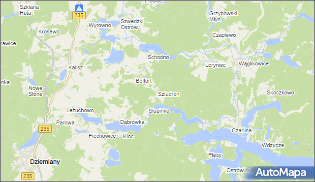 mapa Szludron, Szludron na mapie Targeo