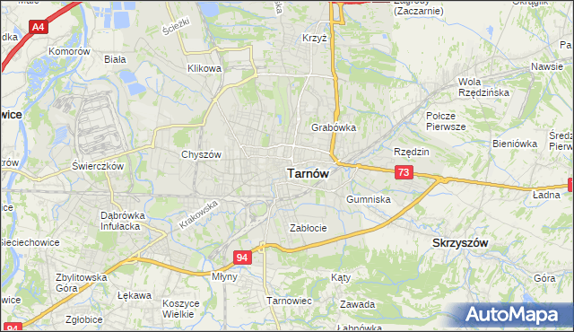 mapa Tarnów, Tarnów na mapie Targeo