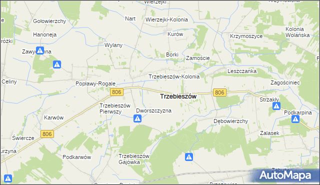 mapa Trzebieszów, Trzebieszów na mapie Targeo