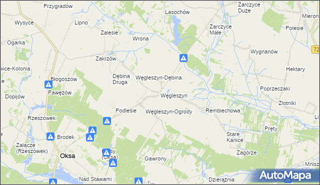 mapa Węgleszyn, Węgleszyn na mapie Targeo