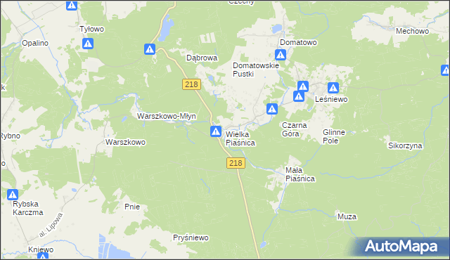 mapa Wielka Piaśnica, Wielka Piaśnica na mapie Targeo