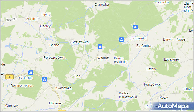 mapa Witoroż, Witoroż na mapie Targeo