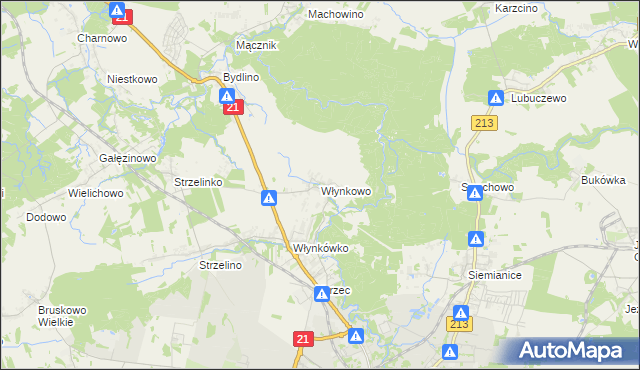 mapa Włynkowo, Włynkowo na mapie Targeo