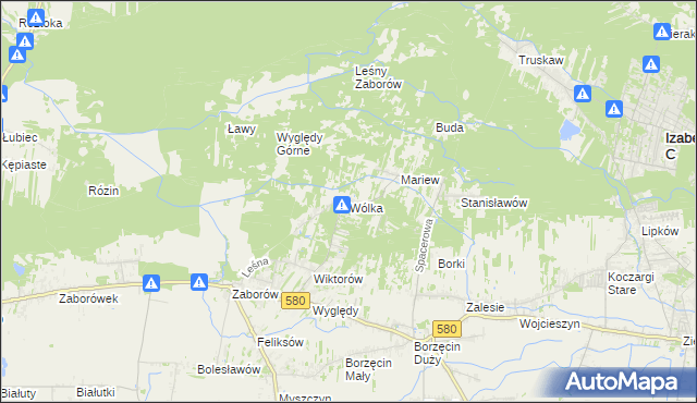 mapa Wólka gmina Leszno, Wólka gmina Leszno na mapie Targeo