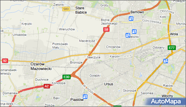 mapa Mory gmina Ożarów Mazowiecki, Mory gmina Ożarów Mazowiecki na mapie Targeo