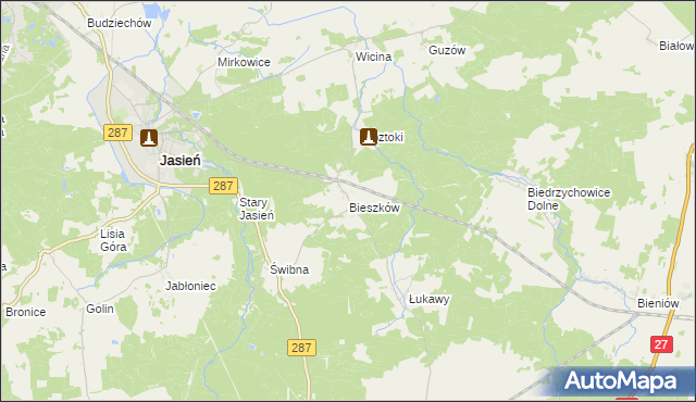 mapa Bieszków, Bieszków na mapie Targeo