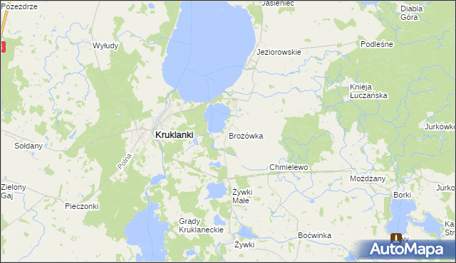 mapa Brożówka, Brożówka na mapie Targeo