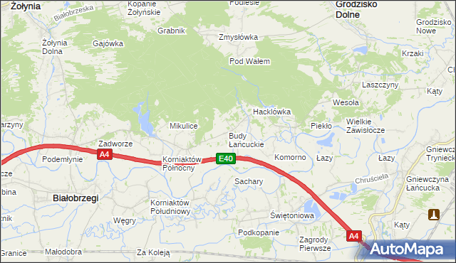 mapa Budy Łańcuckie, Budy Łańcuckie na mapie Targeo