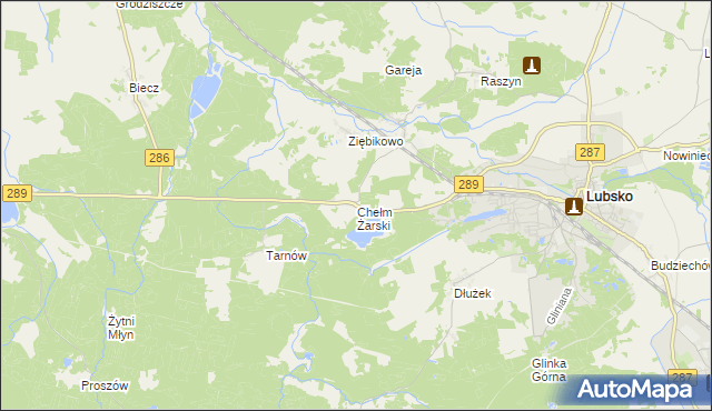 mapa Chełm Żarski, Chełm Żarski na mapie Targeo