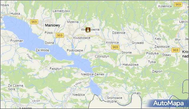 mapa Czorsztyn, Czorsztyn na mapie Targeo