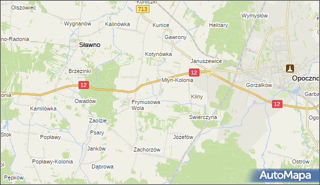 mapa Grążowice, Grążowice na mapie Targeo