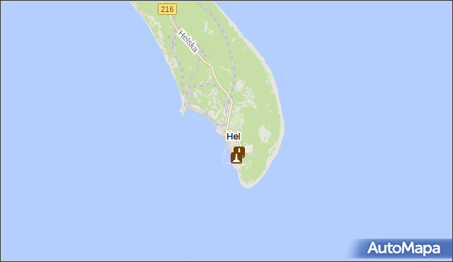 mapa Hel, Hel na mapie Targeo