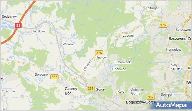 mapa Jabłów, Jabłów na mapie Targeo