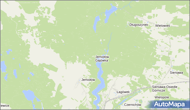 mapa Jemiołów Gajówka, Jemiołów Gajówka na mapie Targeo