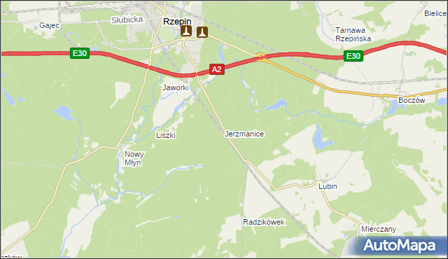 mapa Jerzmanice, Jerzmanice na mapie Targeo