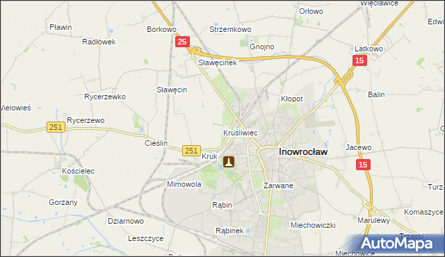mapa Kruśliwiec, Kruśliwiec na mapie Targeo