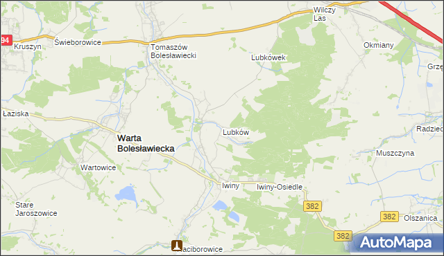 mapa Lubków, Lubków na mapie Targeo