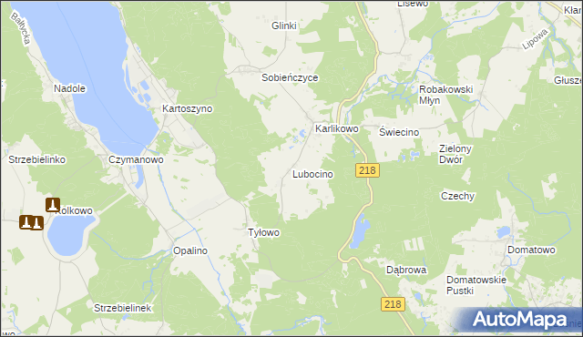 mapa Lubocino, Lubocino na mapie Targeo