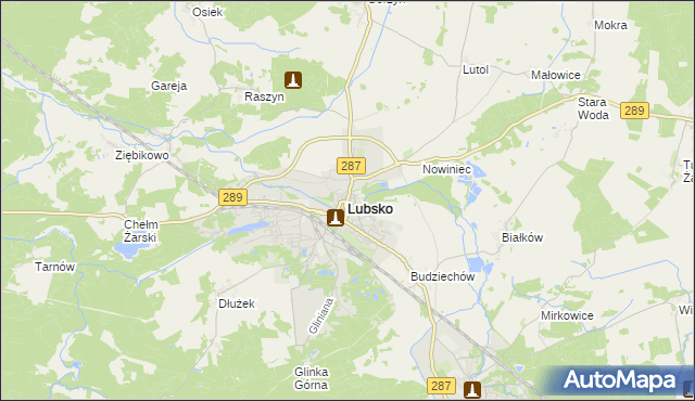 mapa Lubsko, Lubsko na mapie Targeo
