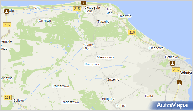 mapa Mieroszyno, Mieroszyno na mapie Targeo