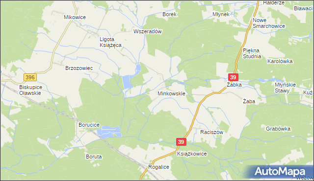 mapa Minkowskie, Minkowskie na mapie Targeo