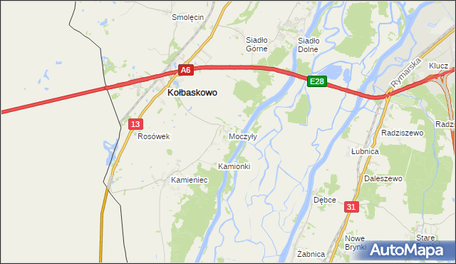 mapa Moczyły, Moczyły na mapie Targeo