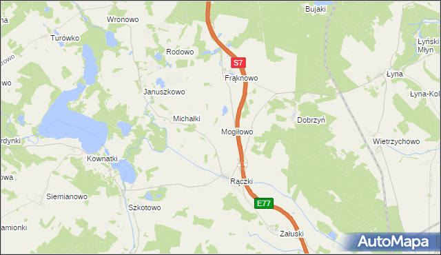 mapa Mogiłowo, Mogiłowo na mapie Targeo