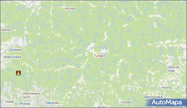 mapa Turbacz, Turbacz na mapie Targeo